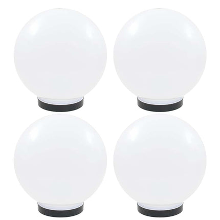 LED-kuglelamper 4 stk. kugleformet 25 cm PMMA