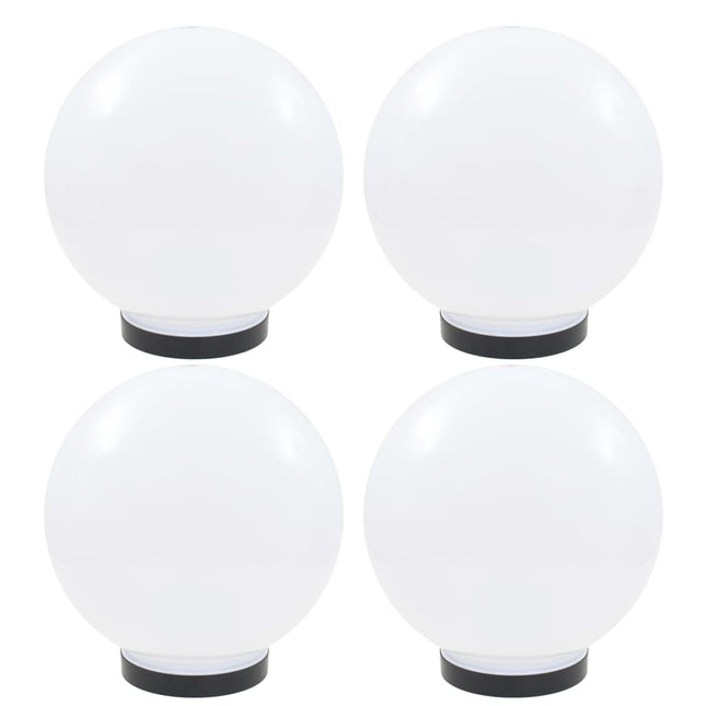 LED-kuglelamper 4 stk. kugleformet 25 cm PMMA