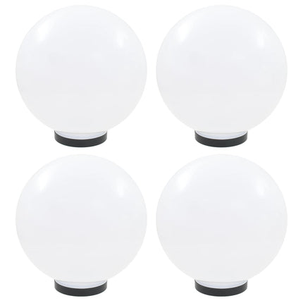 LED-kuglelamper 4 stk. kugleformet 30 cm PMMA