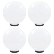 LED-kuglelamper 4 stk. kugleformet 30 cm PMMA