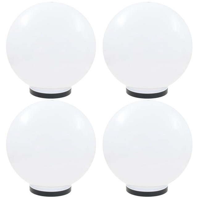 LED-kuglelamper 4 stk. kugleformet 40 cm PMMA