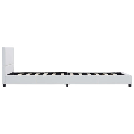 sengestel 90x200 cm kunstlæder hvid