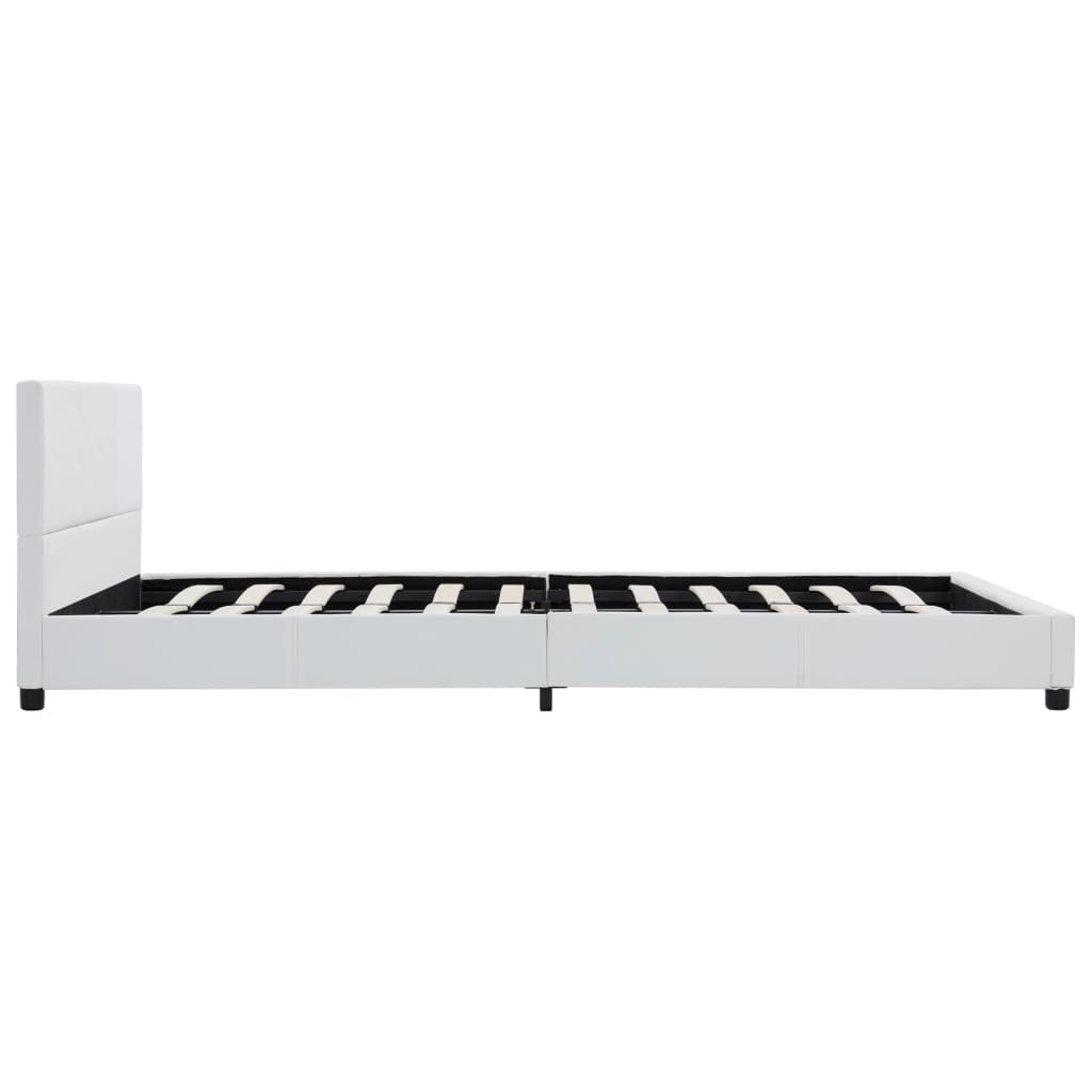 sengestel 120x200 cm kunstlæder hvid