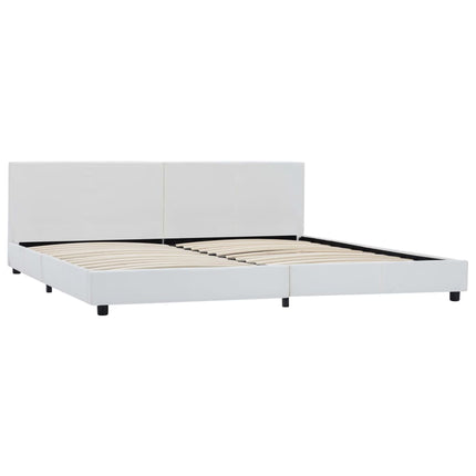 sengestel 180x200 cm kunstlæder hvid