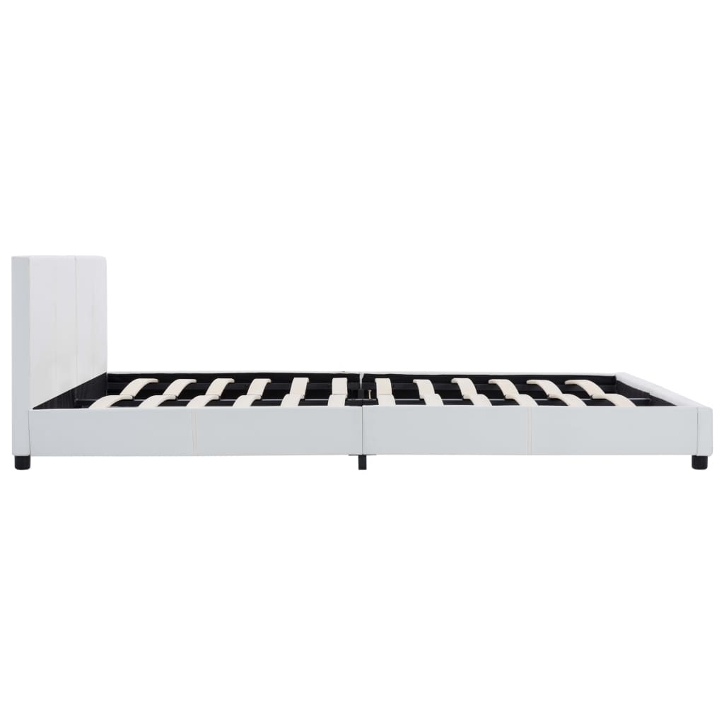 sengestel 180x200 cm kunstlæder hvid