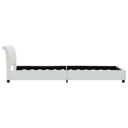 sengestel 90x200 cm hvid kunstlæder