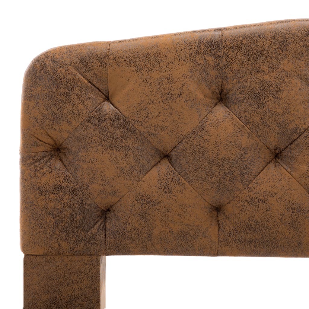 sengestel 90x200 cm imiteret ruskind brun
