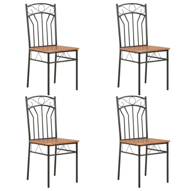 spisebordsstole 4 stk. MDF brun
