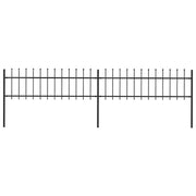 havehegn med spydtop stål 359x60 cm sort