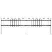 havehegn med bøjleop stål 359x60 cm sort
