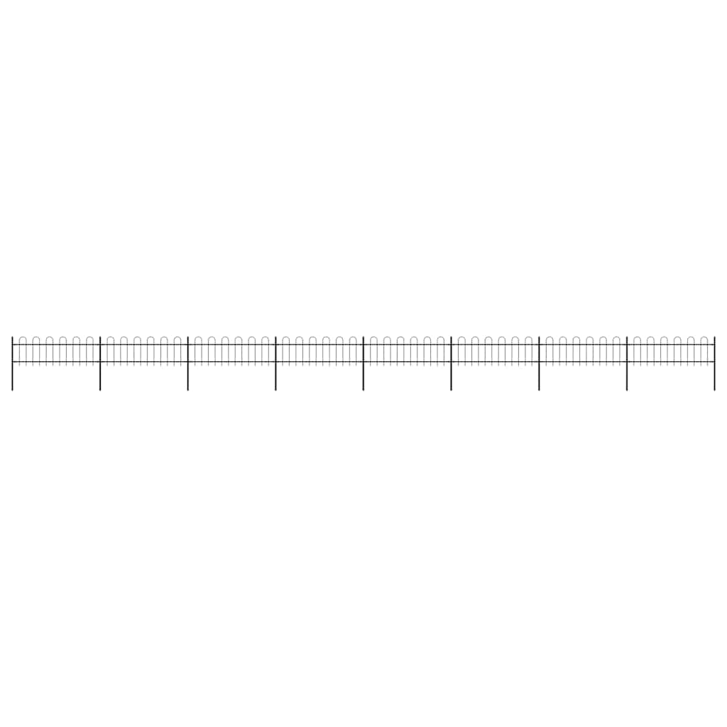 havehegn med bøjleop stål 1426x60 cm sort