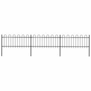 havehegn med bøjleop stål 537x80 cm sort