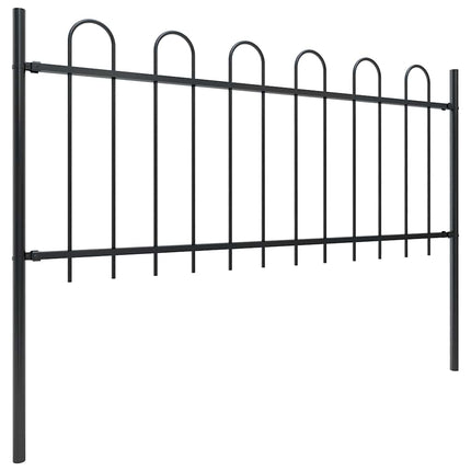 havehegn med bøjleop stål 1506x80 cm sort