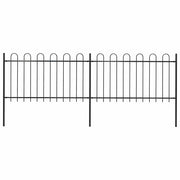 havehegn med bøjleop stål 359x100 cm sort