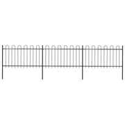 havehegn med bøjleop stål 537x100 cm sort
