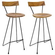 barstole 2 stk. massivt teaktræ