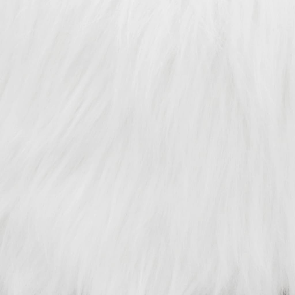 taburet massivt teaktræ hvid