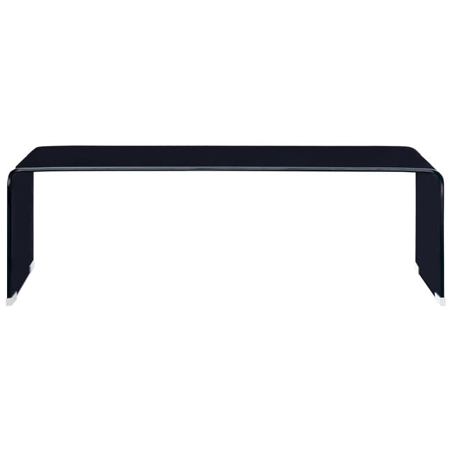 sofabord 98 x 45 x 31 cm hærdet glas sort