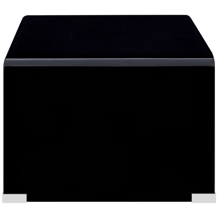 sofabord 98 x 45 x 31 cm hærdet glas sort