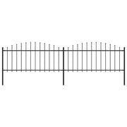 havehegn med spydtop (0,5-0,75) x 3,4 m sort stål