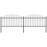 havehegn med spydtop stål 359x150 cm sort