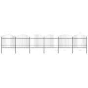 havehegn med spydtop stål 1070x175 cm sort