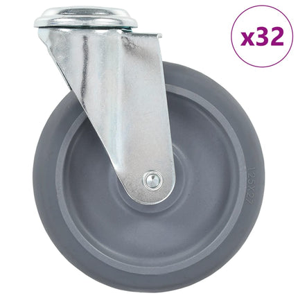 drejehjul med bolthul 32 stk 125 mm
