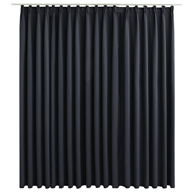 mørklægningsgardin med kroge 290 x 245 cm sort