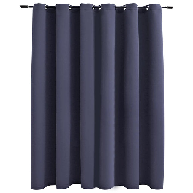 mørklægningsgardin med metalringe 290 x 245 cm antracitgrå