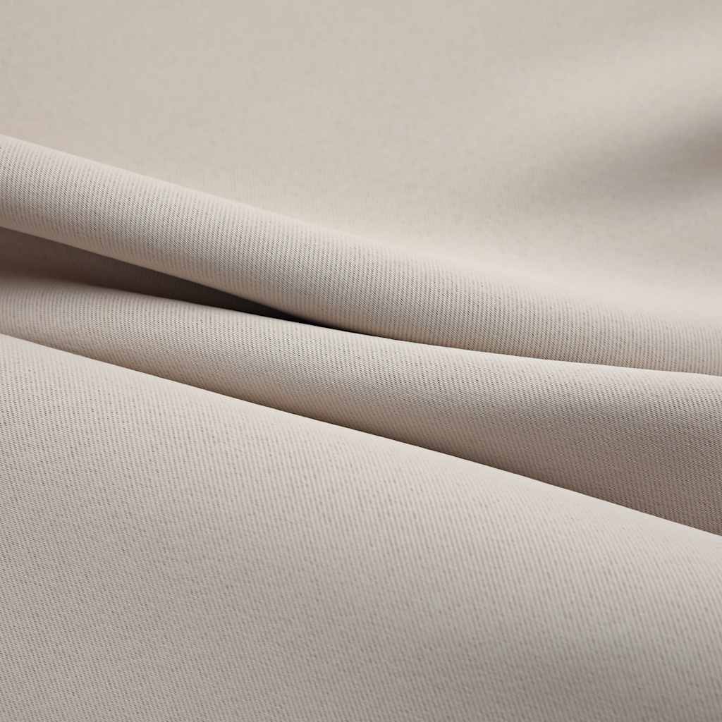 mørklægningsgardiner 2 stk. med metalringe 140 x 245 cm beige