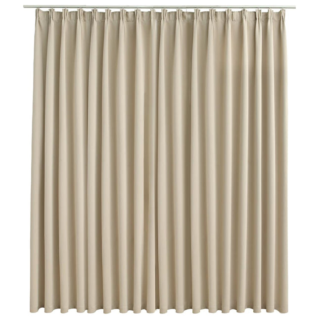mørklægningsgardin med kroge 290 x 245 cm beige
