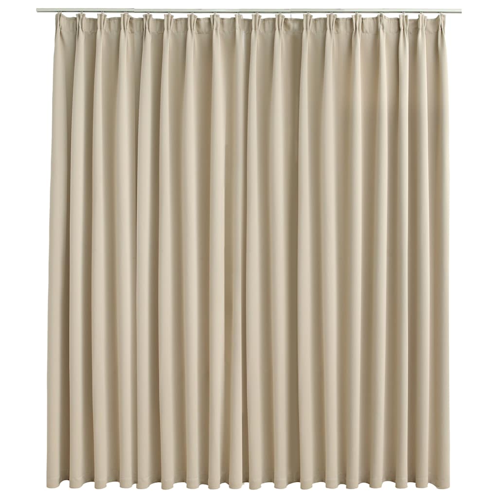 mørklægningsgardin med kroge 290 x 245 cm beige