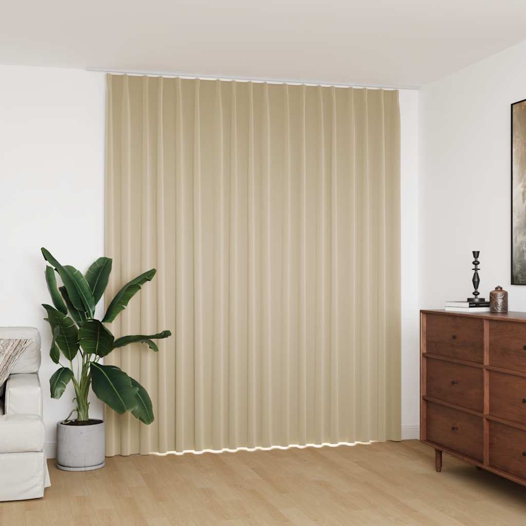 mørklægningsgardin med kroge 290 x 245 cm beige
