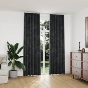 mørklægningsgardiner kroge 2 stk. 140x245 cm fløjl antracitgrå