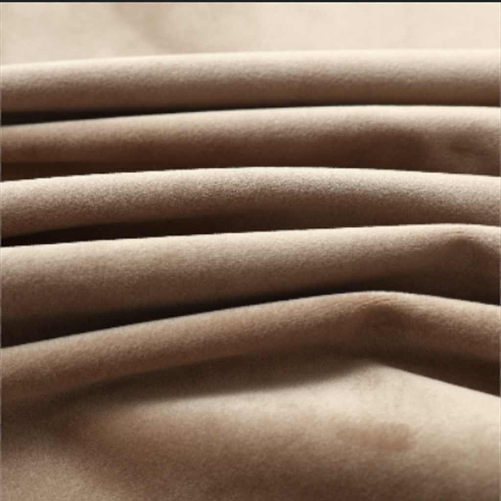 mørklægningsgardiner 2 stk. med ringe 140 x 225 cm fløjl beige