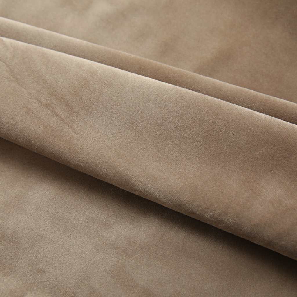mørklægningsgardiner kroge 2 stk. 140x175 cm fløjl beige