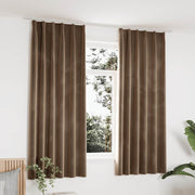 mørklægningsgardiner kroge 2 stk. 140x175 cm fløjl beige