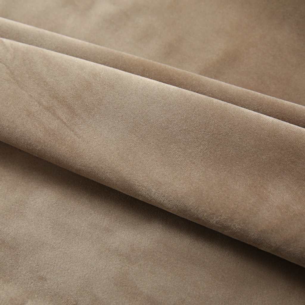mørklægningsgardiner med kroge 2 stk. 140 x 225 cm fløjl beige