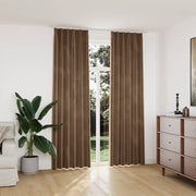 mørklægningsgardiner med kroge 2 stk. 140 x 245 cm fløjl beige