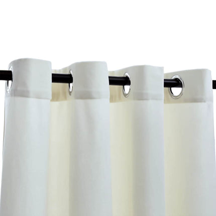 mørklægningsgardiner 2 stk. med ringe 140 x 175 cm fløjl creme