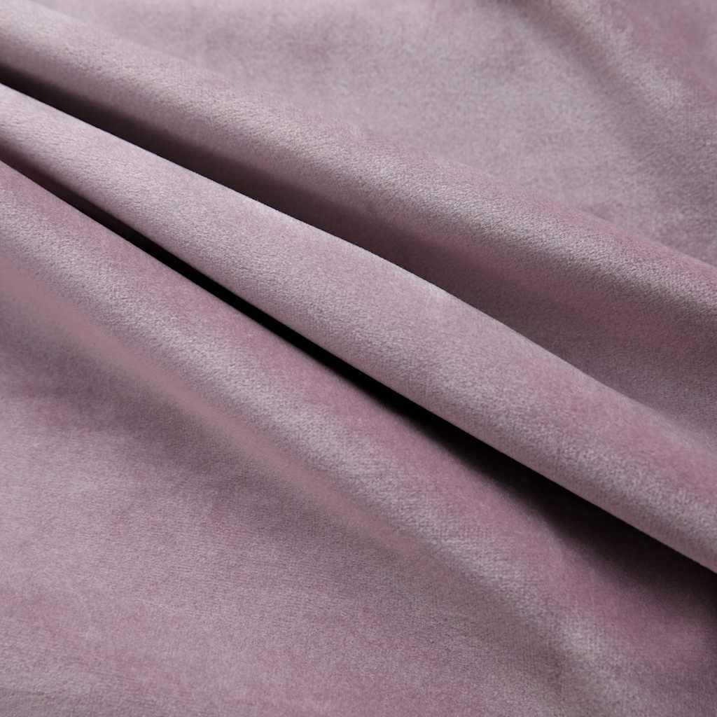 mørklægningsgardiner 2 stk. ringe 140 x 175 cm fløjl antik rosa
