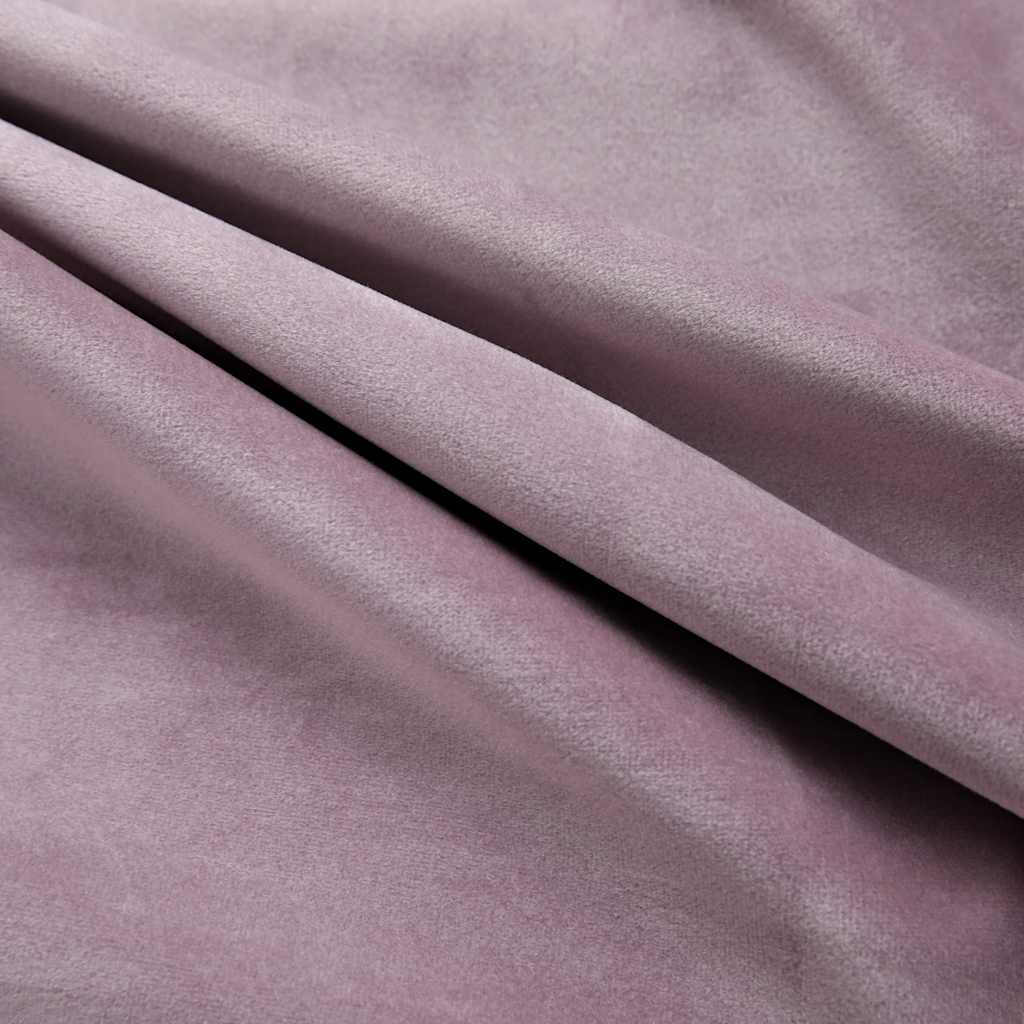 mørklægningsgardiner 2 stk. ringe 140 x 245 cm fløjl antik rosa