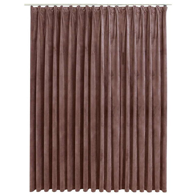 mørklægningsgardin med kroge 290 x 245 cm fløjl gammelrosa
