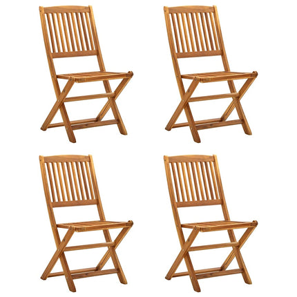 Klapstole 4 stk. massivt akacietræ