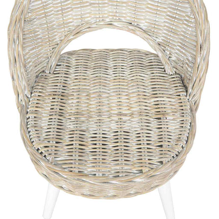 lænestol kubu-rattan hvid