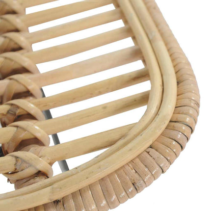 barstole 2 stk. rattan naturfarvet