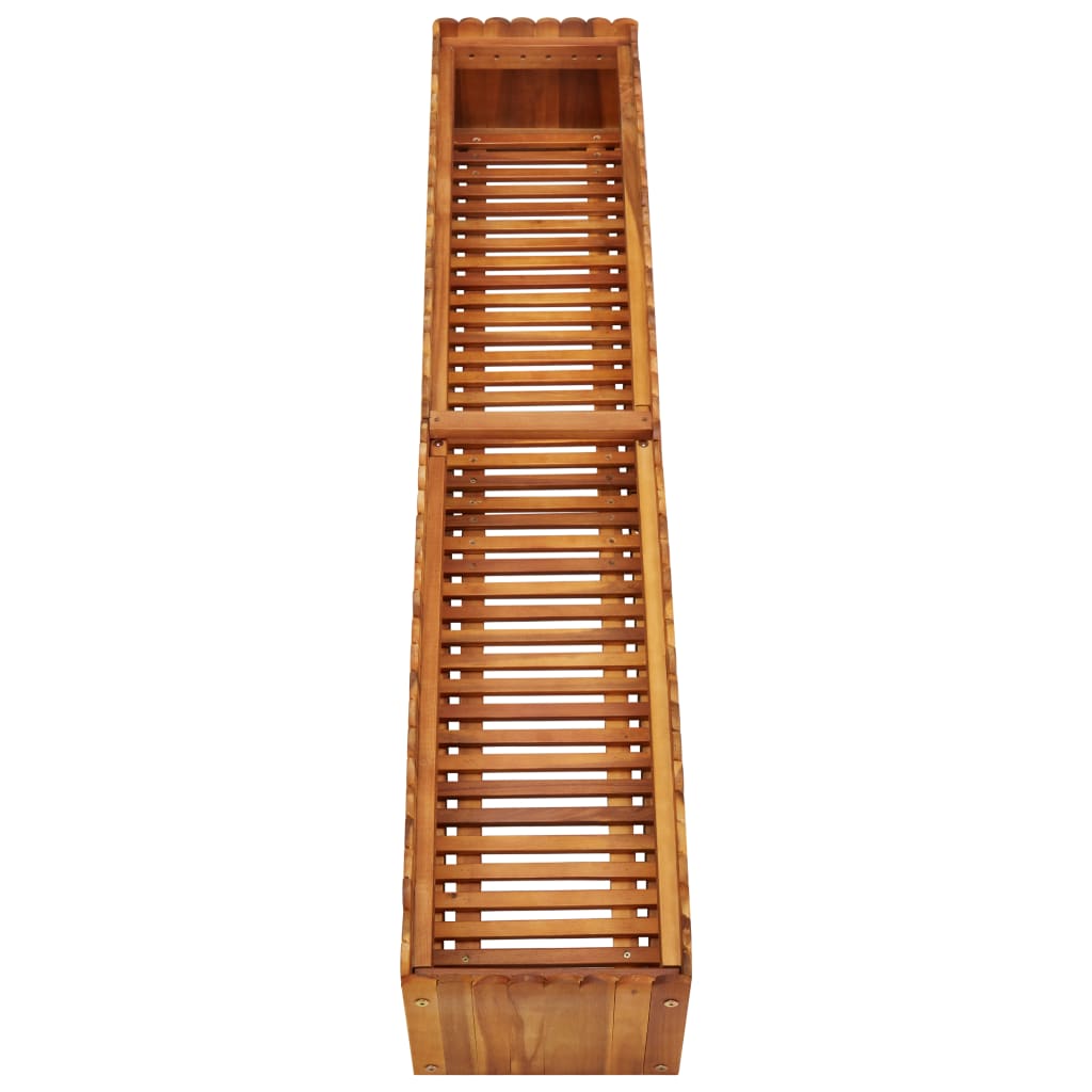 højbed 150x30x25 cm massivt akacietræ