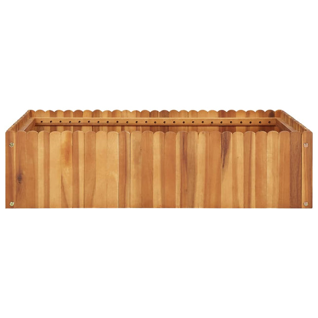 hævet plantekasse 100x100x25 cm massivt akacietræ