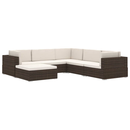 midtersæde til sofa 1 stk. med hynder polyrattan sort