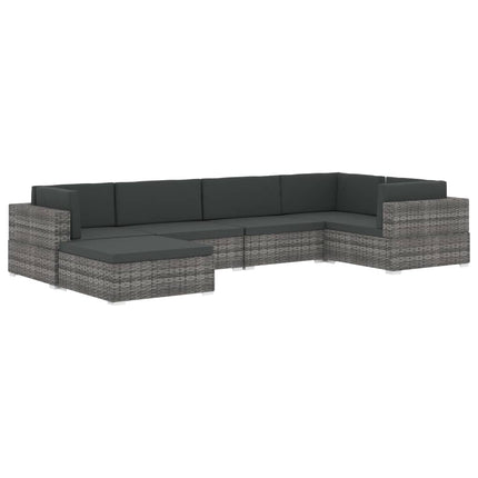 midtersæde til sofa 1 stk. med hynder polyrattan sort
